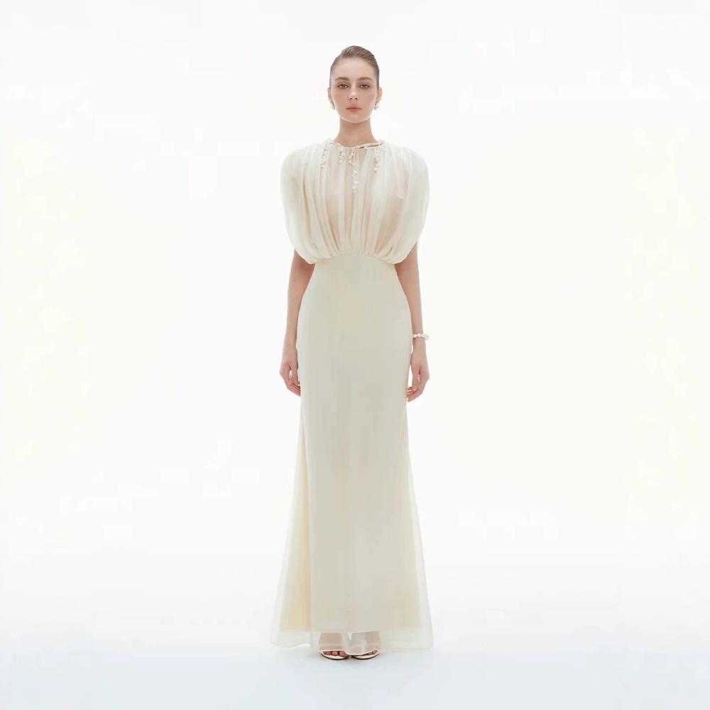 Temperament mermaid long dress lace splice dress