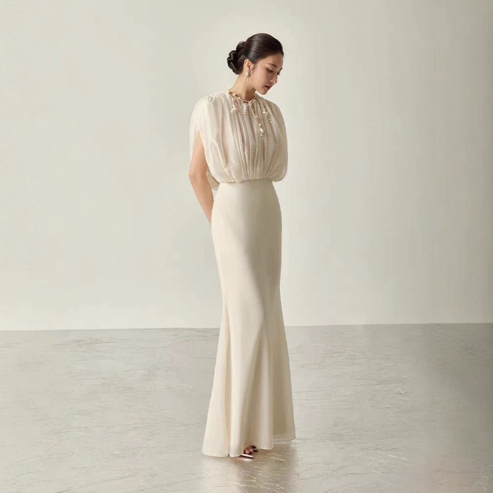 Temperament mermaid long dress lace splice dress