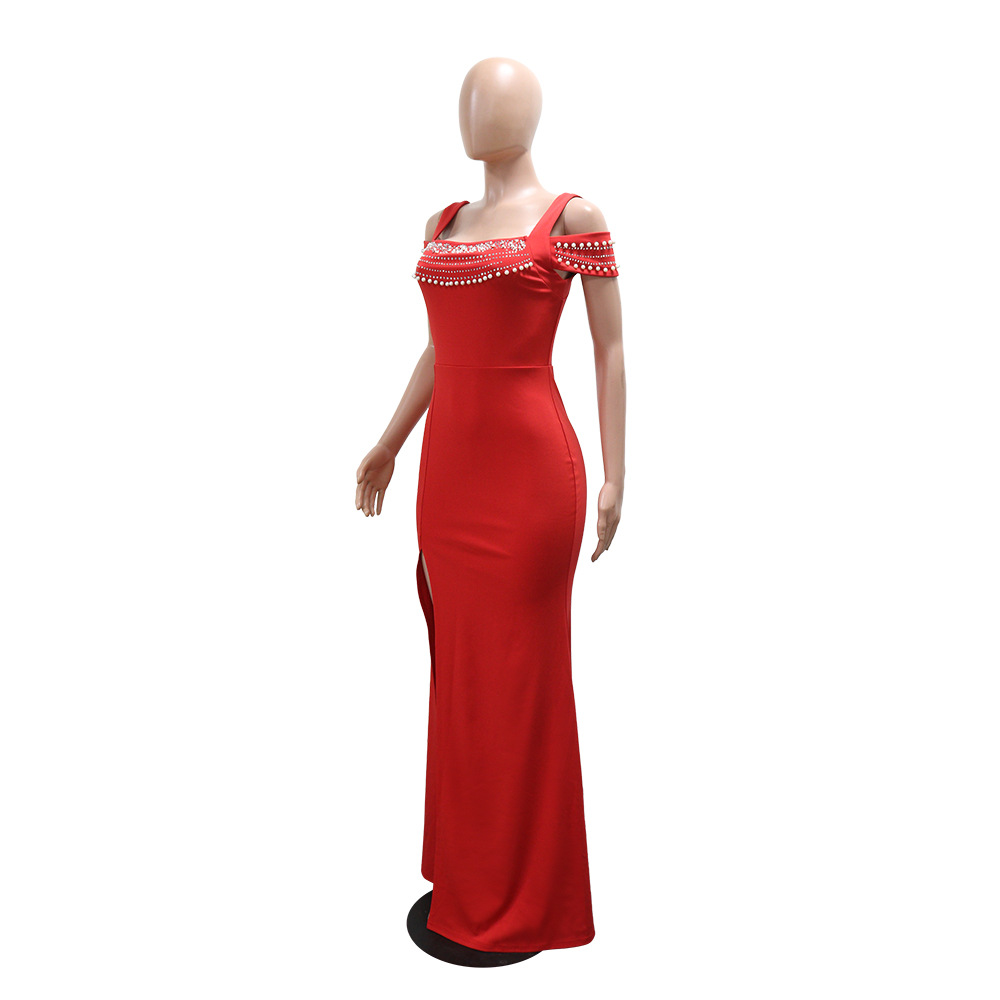 Slim European style evening dress sling dress for women