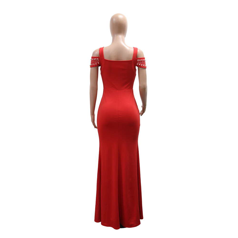 Slim European style evening dress sling dress for women