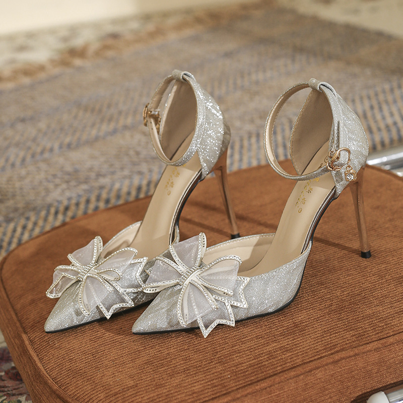 Fine-root high-heeled shoes wedding shoes for women