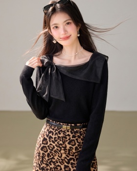 Streamer light luxury bottoming shirt slim tops for women