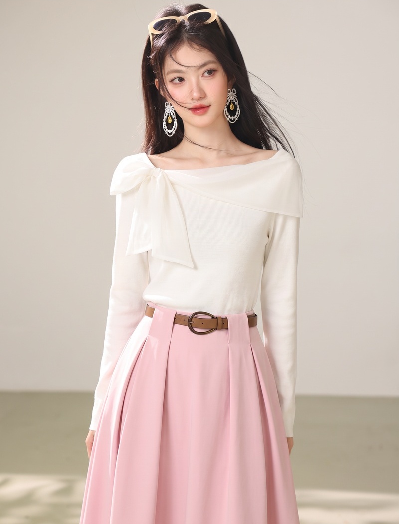Streamer light luxury bottoming shirt slim tops for women