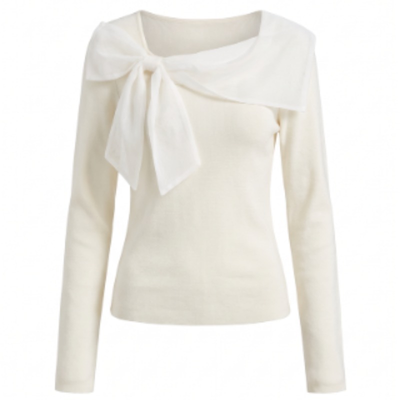 Streamer light luxury bottoming shirt slim tops for women