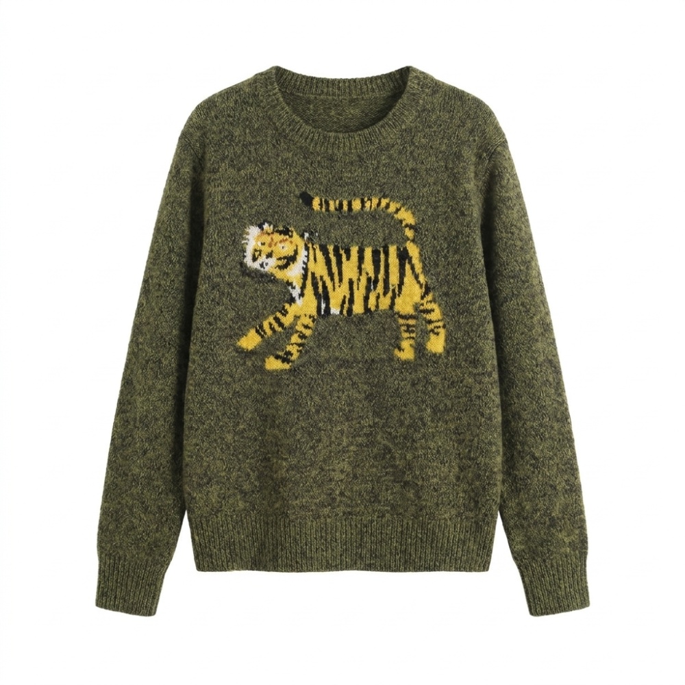 Inside the ride woolen yarn sweater loose tops