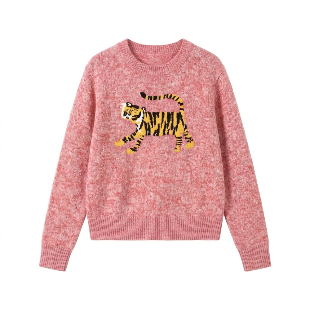 Inside the ride woolen yarn sweater loose tops