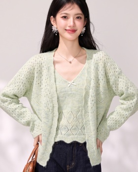 Chanelstyle sling autumn vest 2pcs set for women