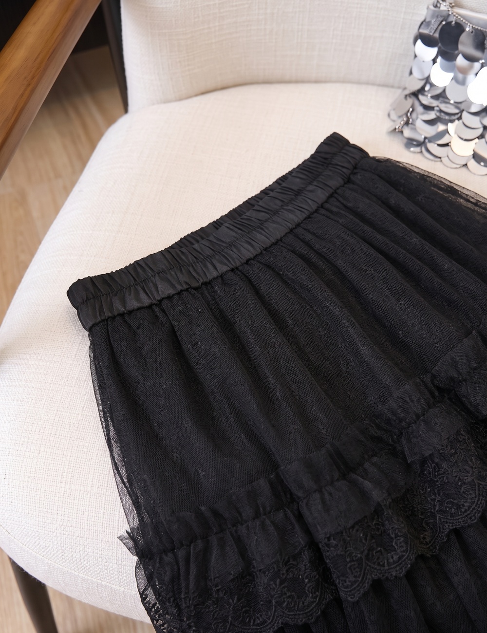 Temperament autumn France style long skirt sweet slim skirt