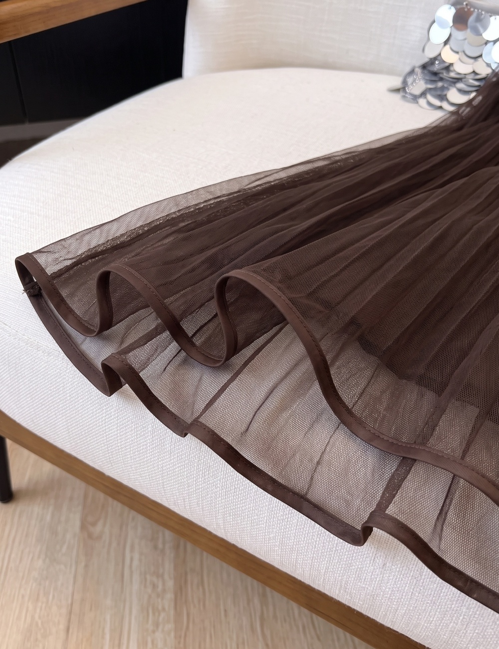 Slim gauze autumn A-line long big skirt skirt for women