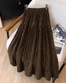 Elastic waist splice skirt tender long dress for women