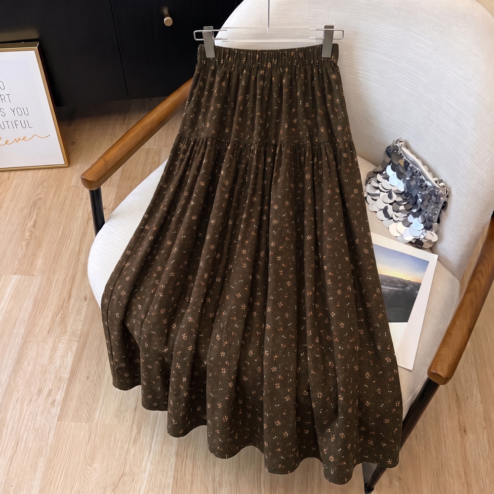 Elastic waist splice skirt tender long dress for women