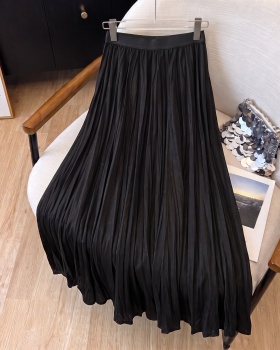 Pleated autumn A-line skirt for women