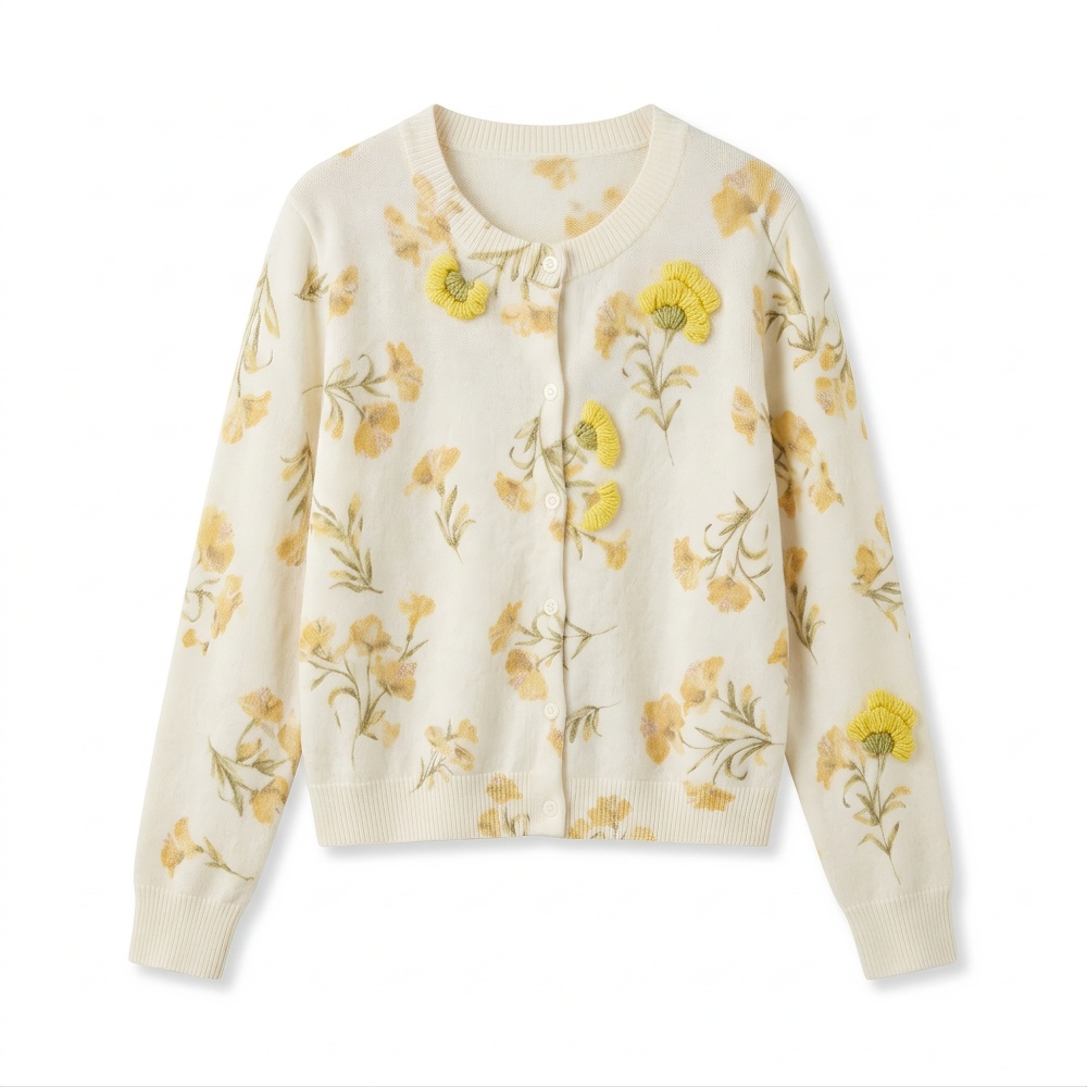 Stereoscopic sweater light luxury tops for women