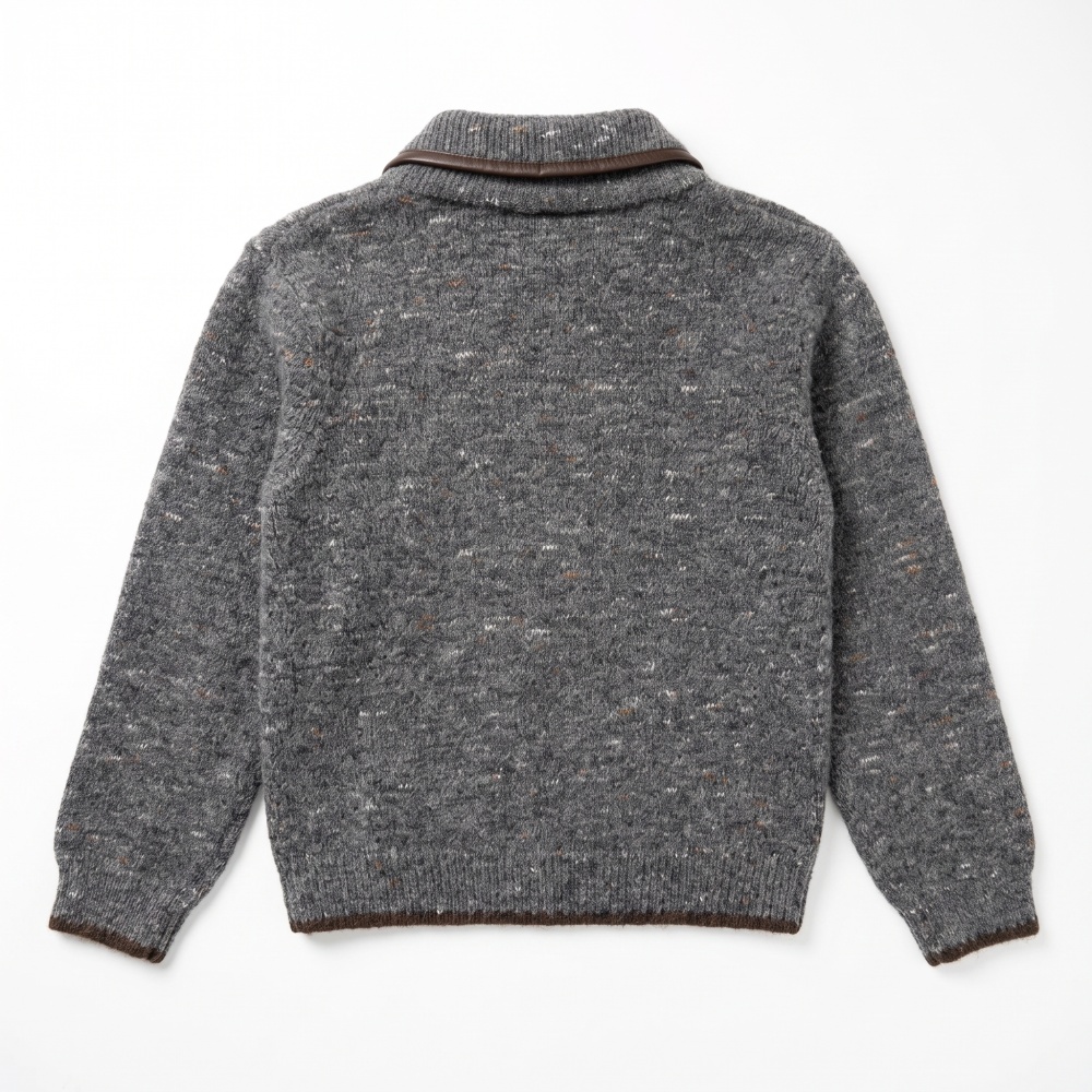 Knitted stereoscopic long sleeve autumn flowers cardigan