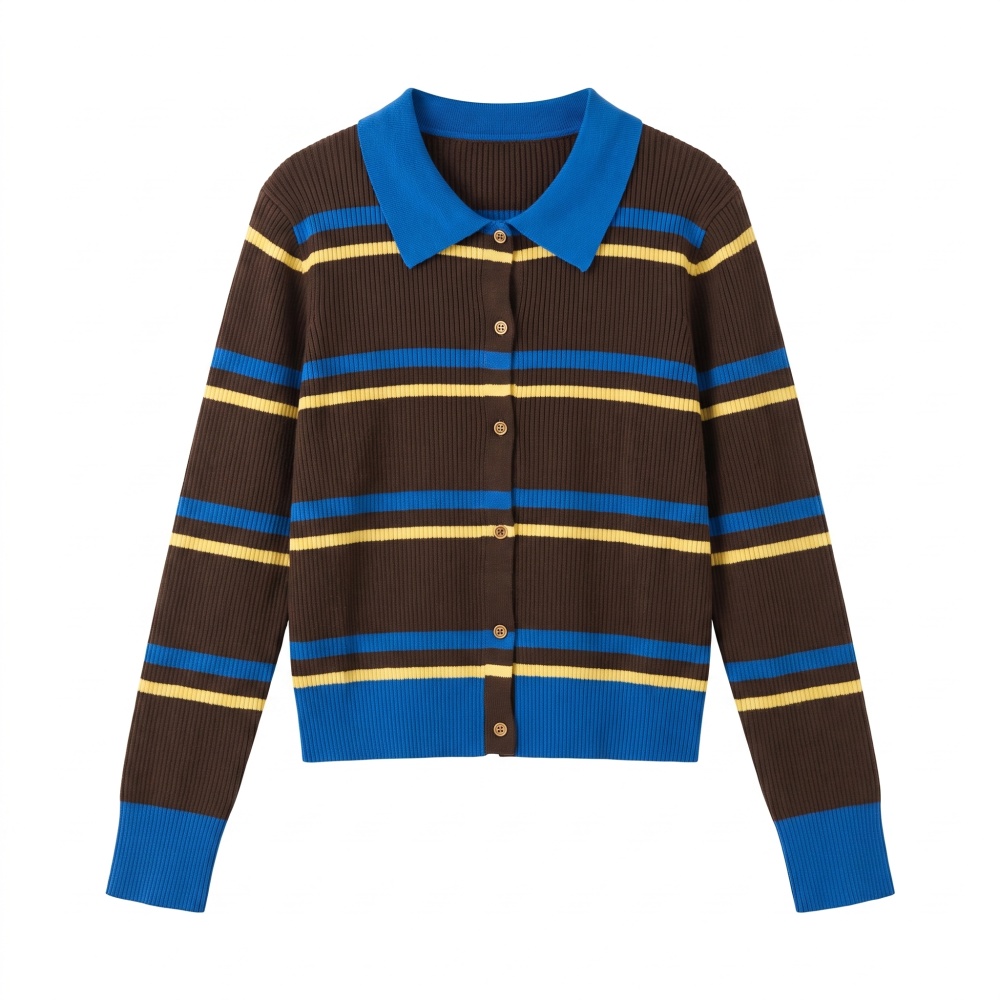 All-match Korean style sweater mixed colors tops for women