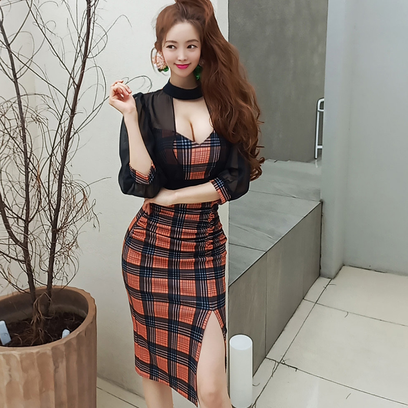 Sexy autumn and winter dress Korean style T-back for women