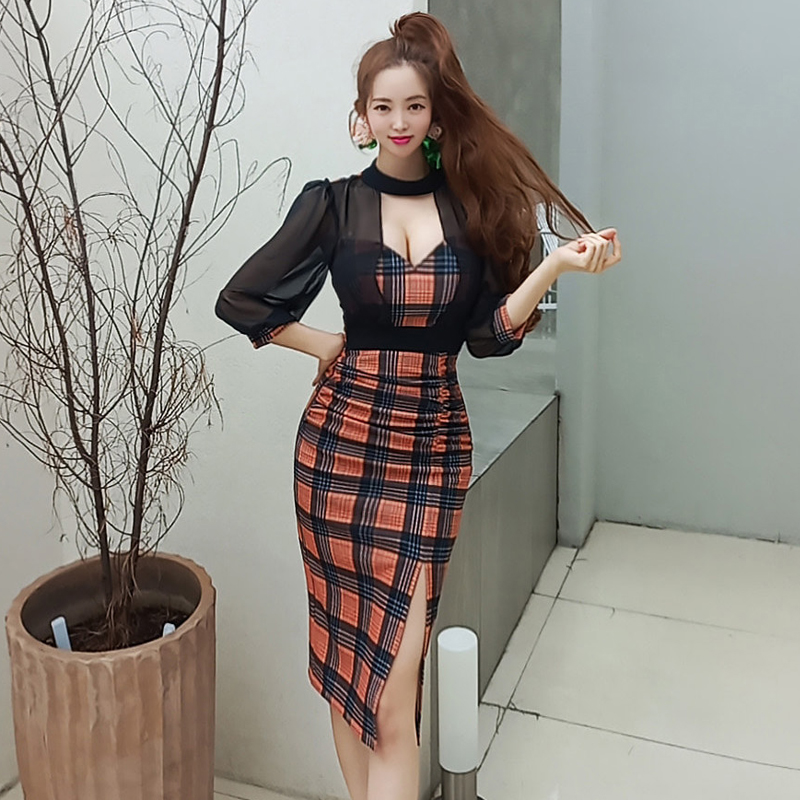 Sexy autumn and winter dress Korean style T-back for women