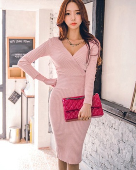 V-neck T-back bottoming dress for women