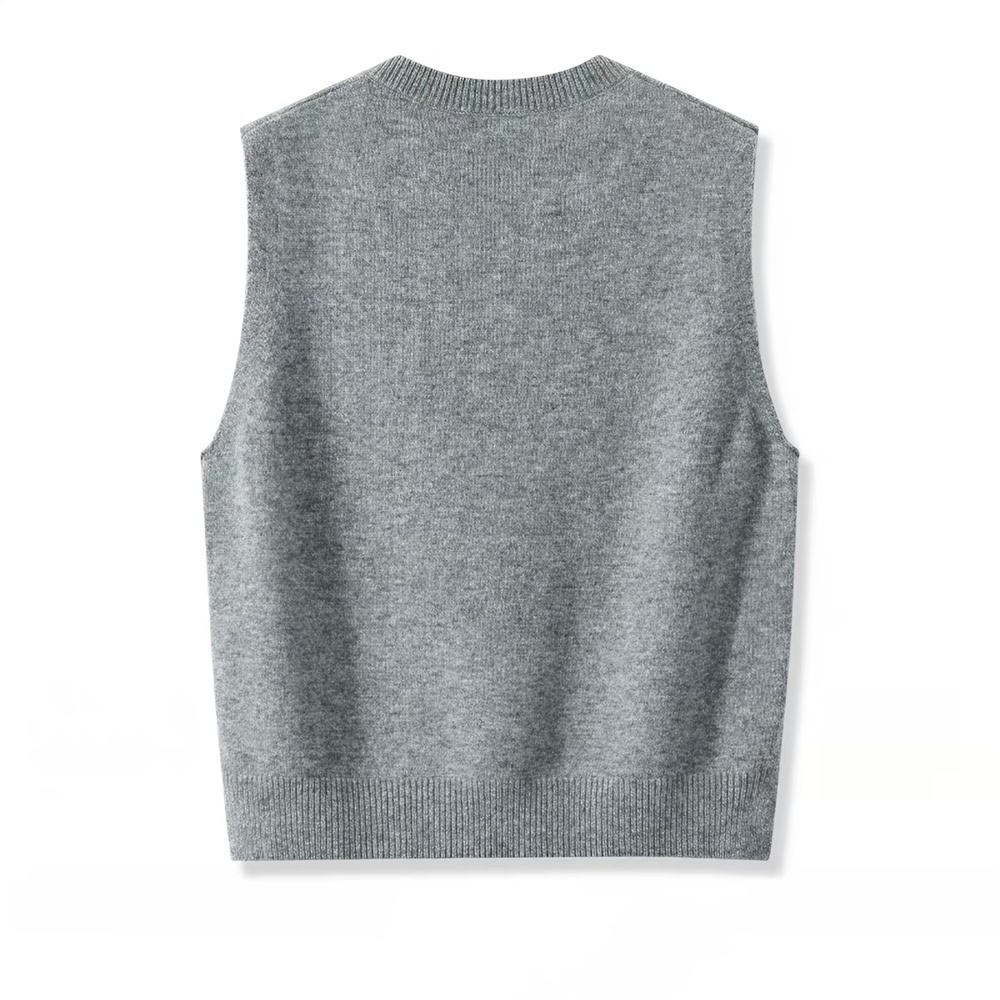 Knitted waistcoat loose sweater for women