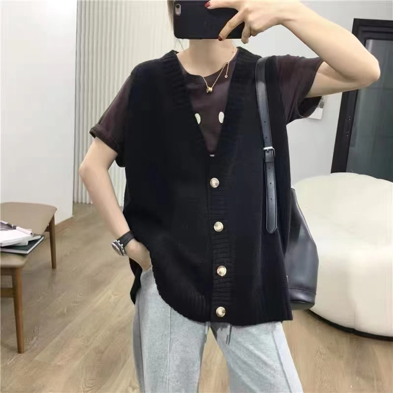 All-match autumn waistcoat knitted lazy vest for women