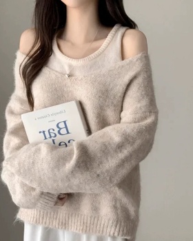 Korean style vest simple sweater 2pcs set