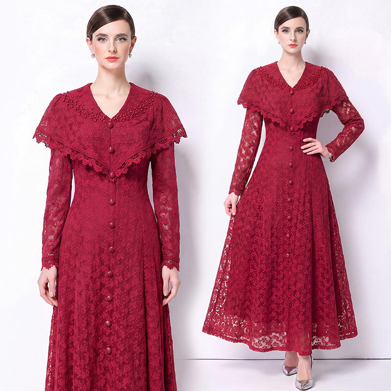A-line long dress light luxury dress for women