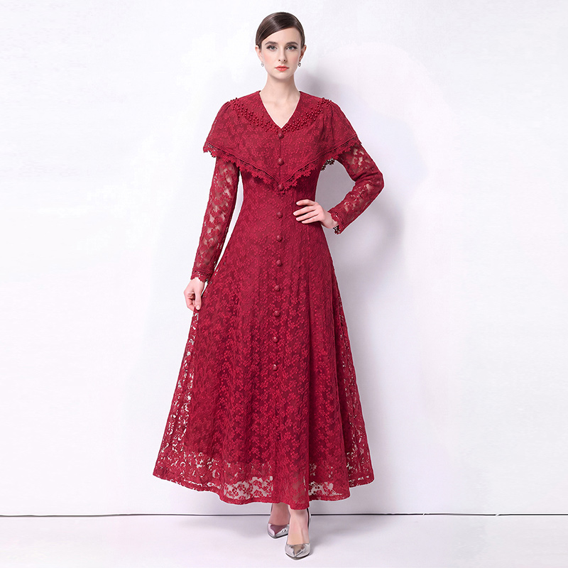 A-line long dress light luxury dress for women