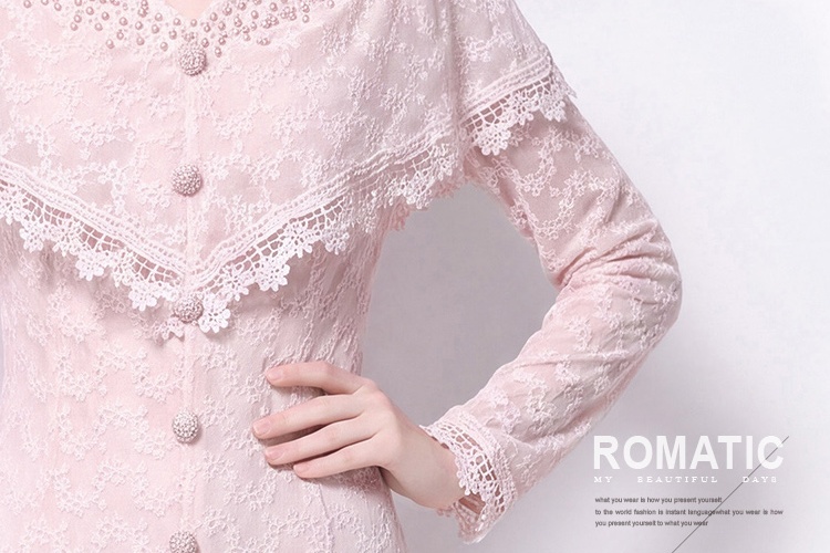High waist V-neck long dress light luxury dress for women