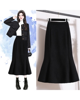 High waist package hip skirt long long skirt for women