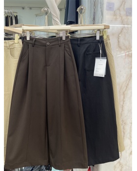 Korean style all-match straight wide leg pants for women
