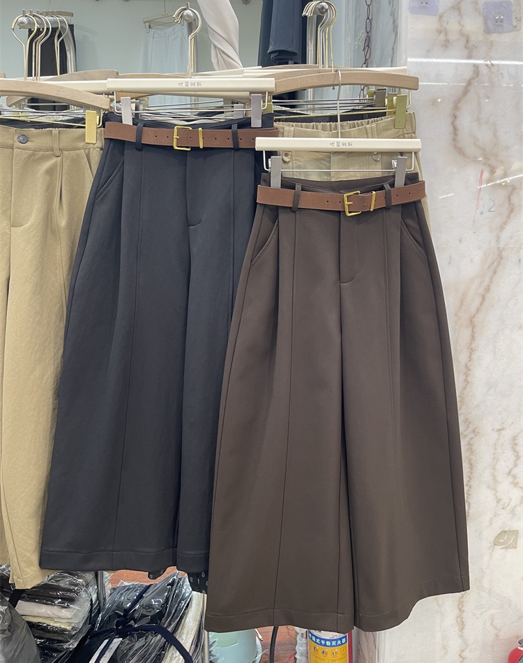 Korean style all-match straight wide leg pants for women