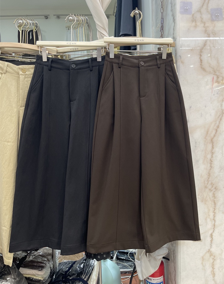 Korean style all-match straight wide leg pants for women