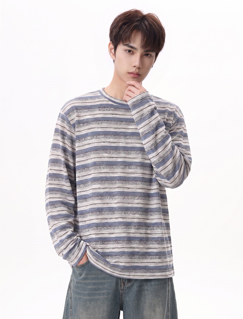 Large yard round neck T-shirt spring and autumn tops for men