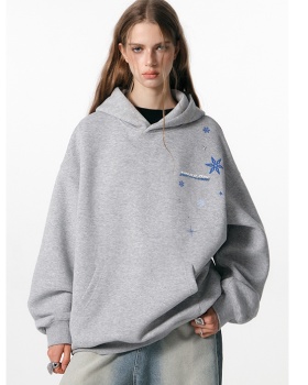 Thermal Korean style tops thick hoodie for women