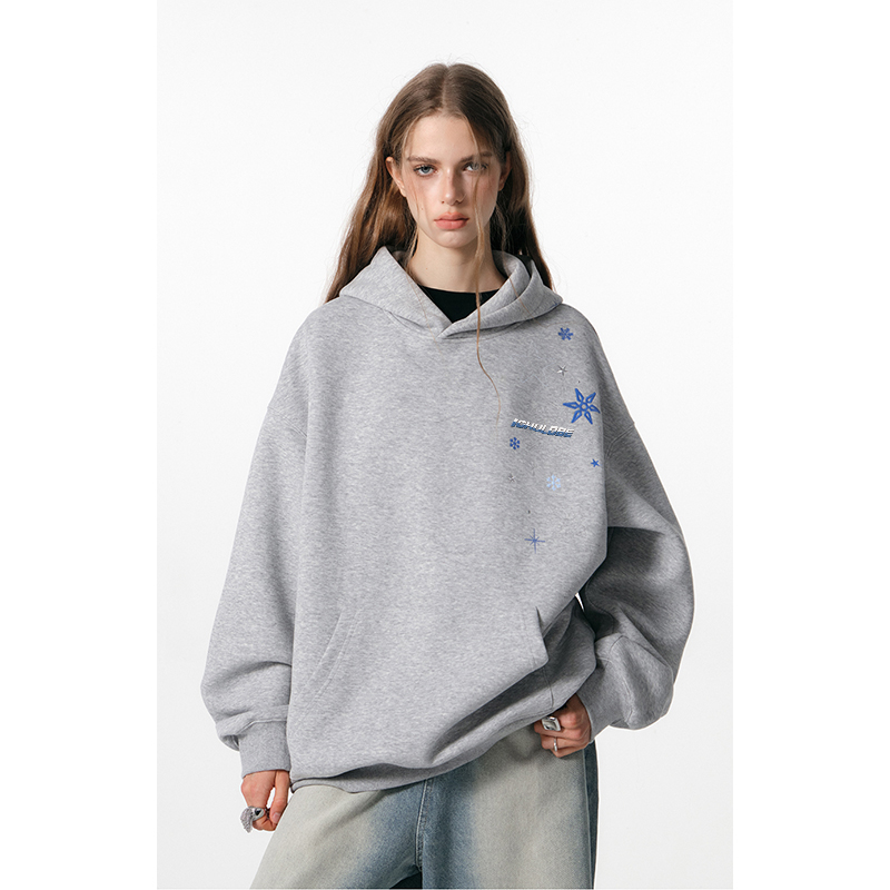 Thermal Korean style tops thick hoodie for women