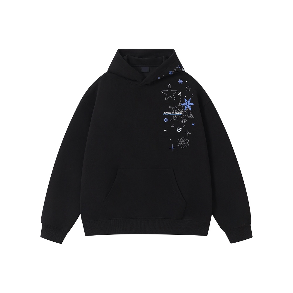 Thermal Korean style tops thick hoodie for women
