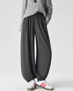 Cashmere loose casual pants slim bloomers for women