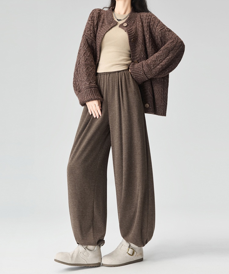 Cashmere loose casual pants slim bloomers for women