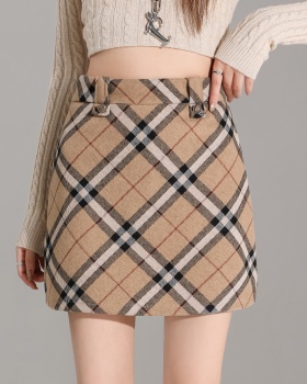 Woolen slim skirt autumn and winter short skirt