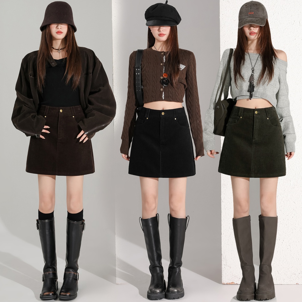 Autumn and winter short skirt A-line skirt for women