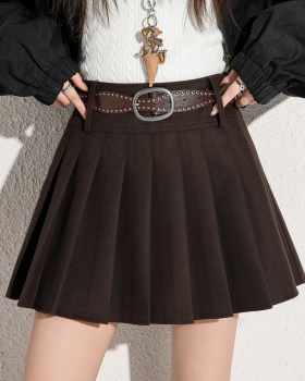 Autumn and winter pleated short skirt slim skirt for women