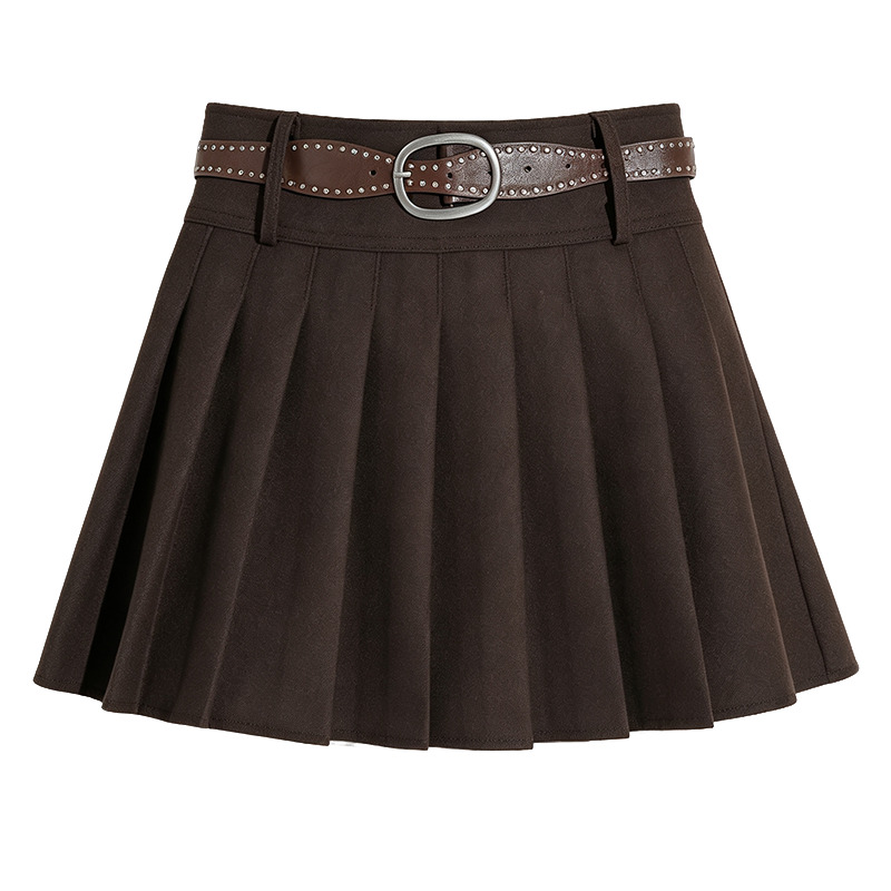 Autumn and winter pleated short skirt slim skirt for women