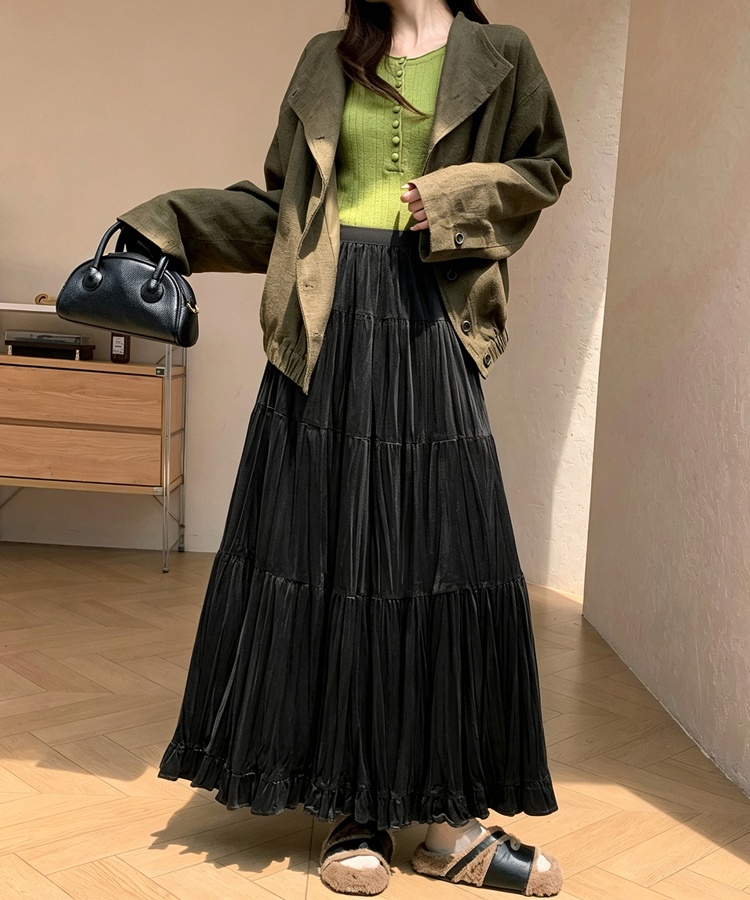 Big skirt skirt A-line long skirt for women