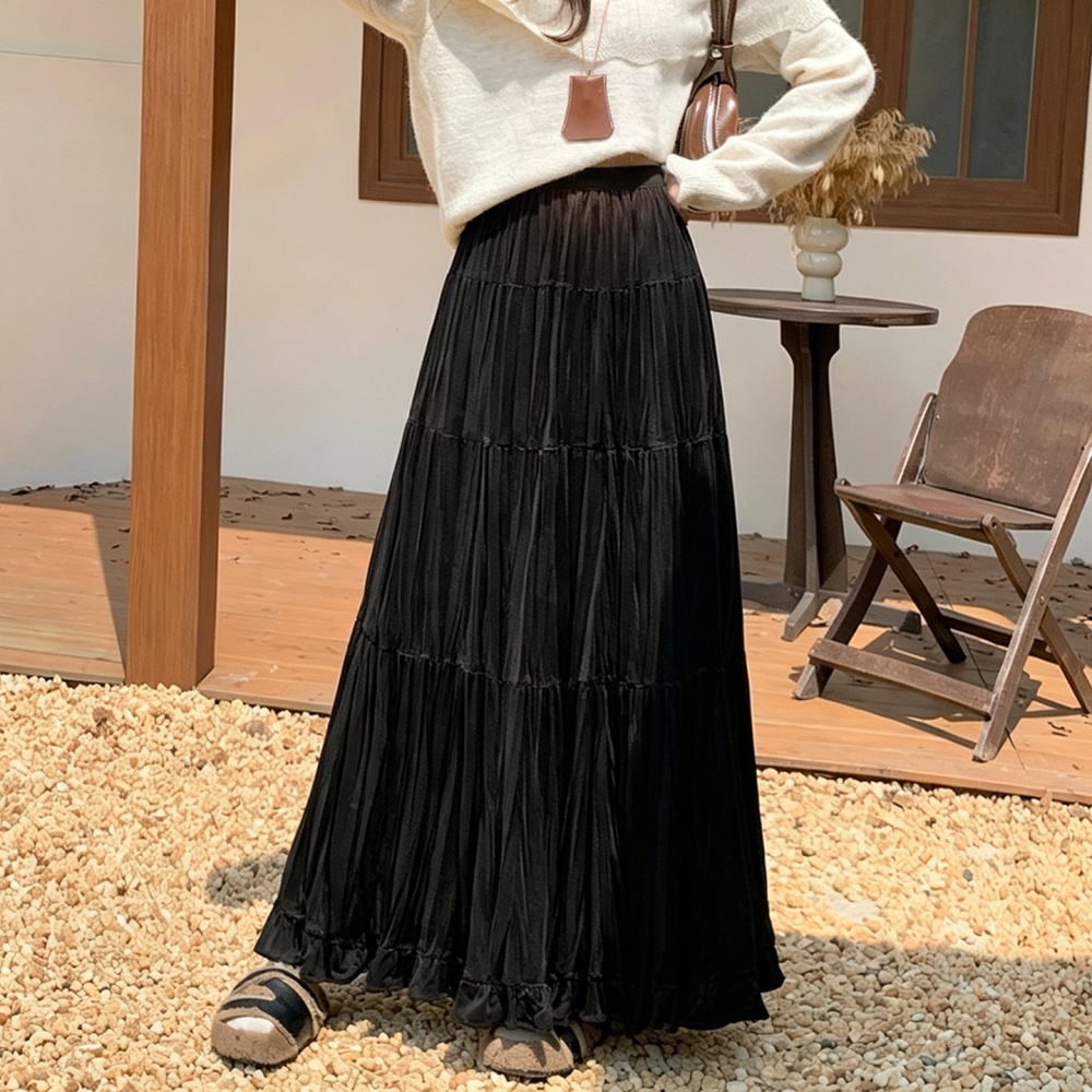 Big skirt skirt A-line long skirt for women