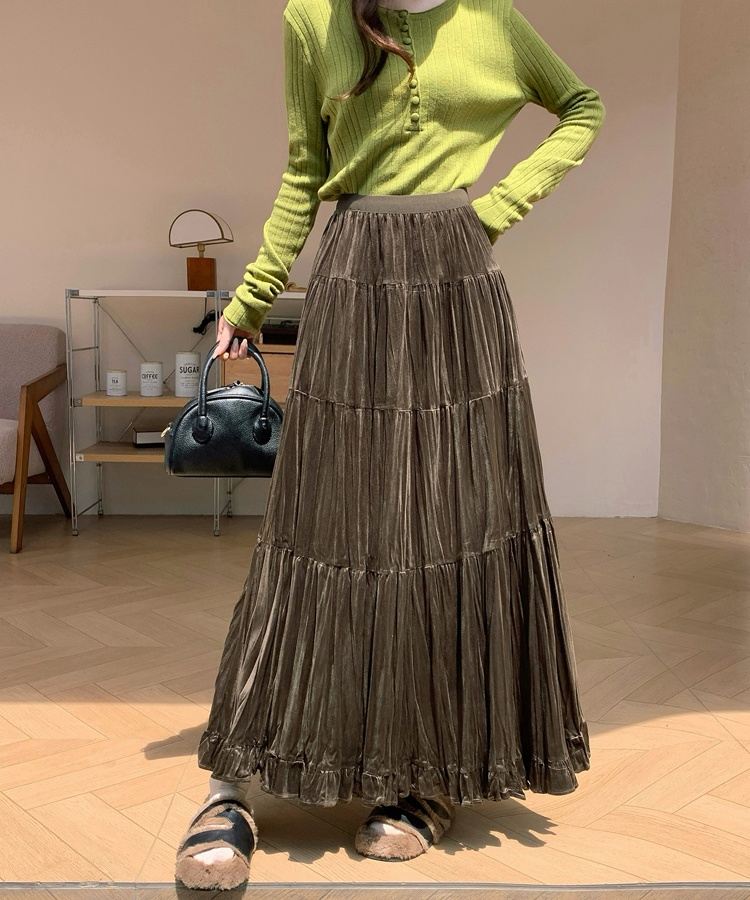 Big skirt skirt A-line long skirt for women
