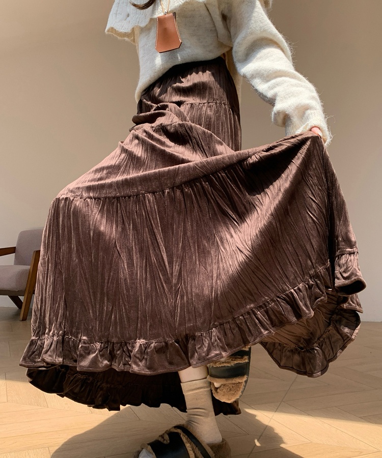 Big skirt skirt A-line long skirt for women