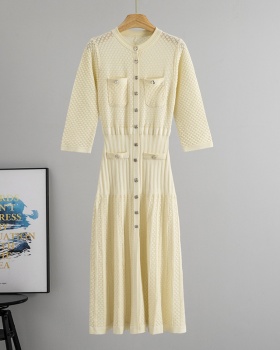 Autumn and winter slim knitted Korean style dress