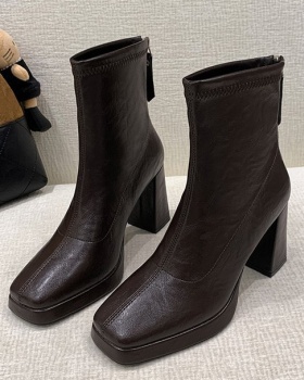Lady thick martin boots winter France style boots for women
