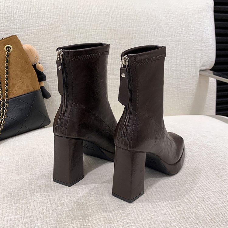 Lady thick martin boots winter France style boots for women