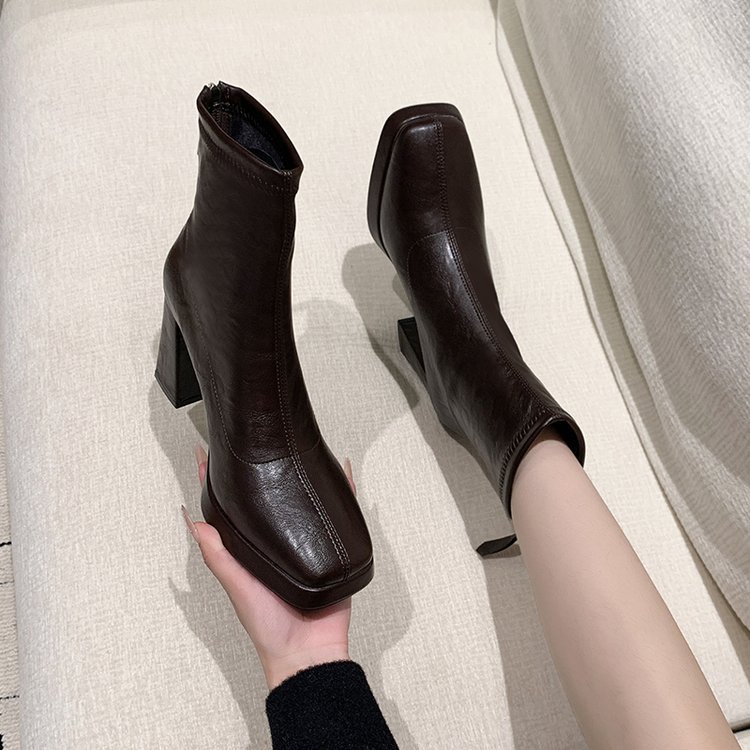 Lady thick martin boots winter France style boots for women